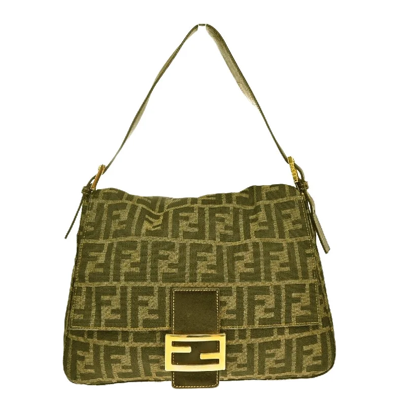 Fendi Mamma Baguette  Canvas Shoulder Bag (Pre-Owned)