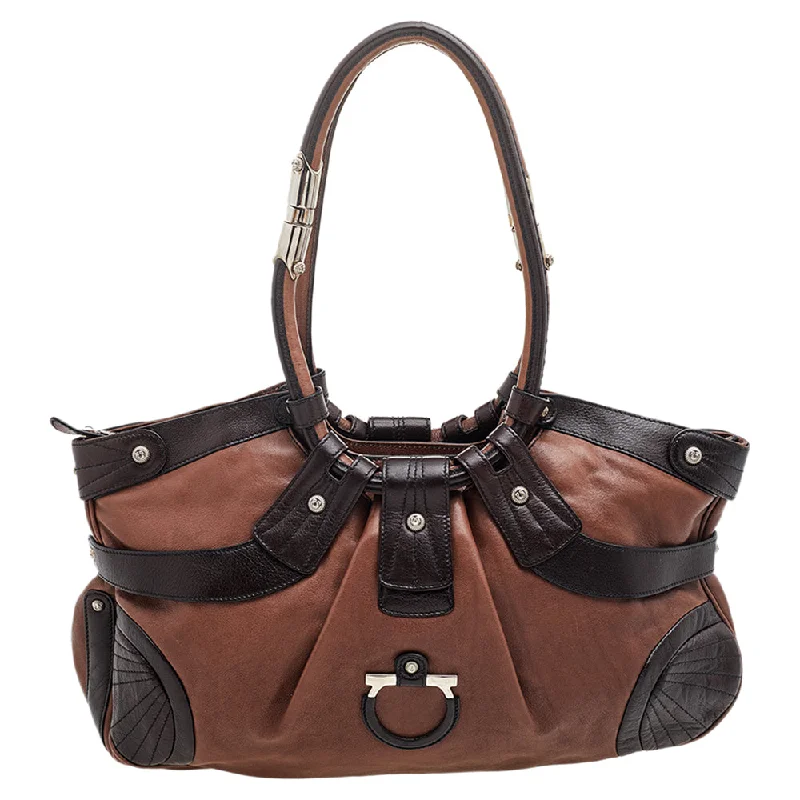 Salvatore Ferragamo Leather Gancini Shoulder Bag