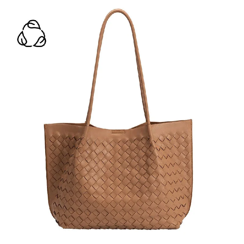 Victoria Tan Recycled Vegan Leather Tote Bag