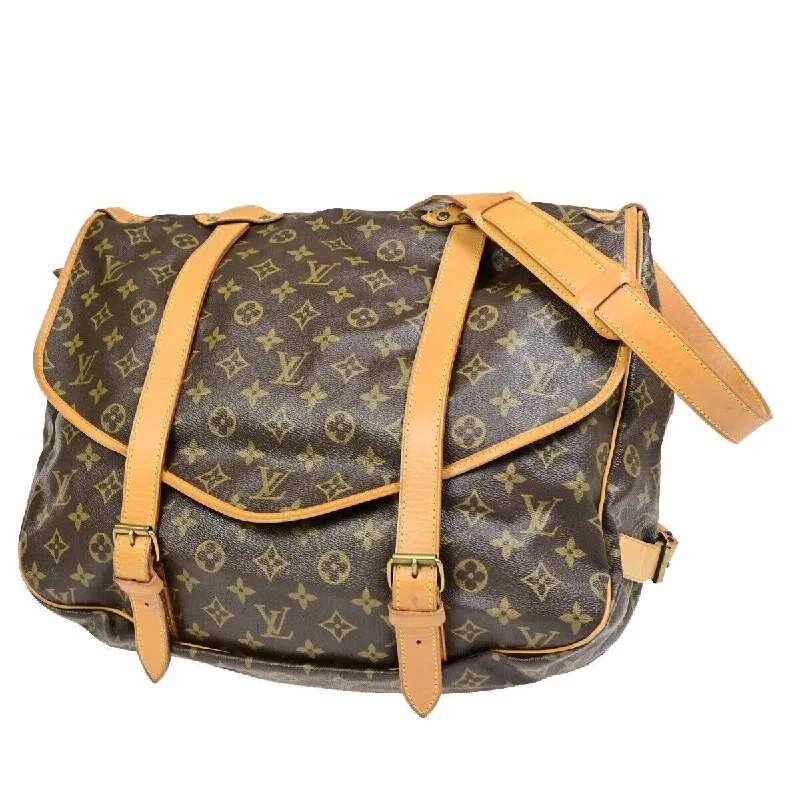 Louis Vuitton Saumur 43  Canvas Shoulder Bag (Pre-Owned)