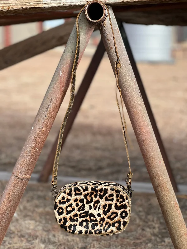 Paradigm Shift Leopard Sling Purse