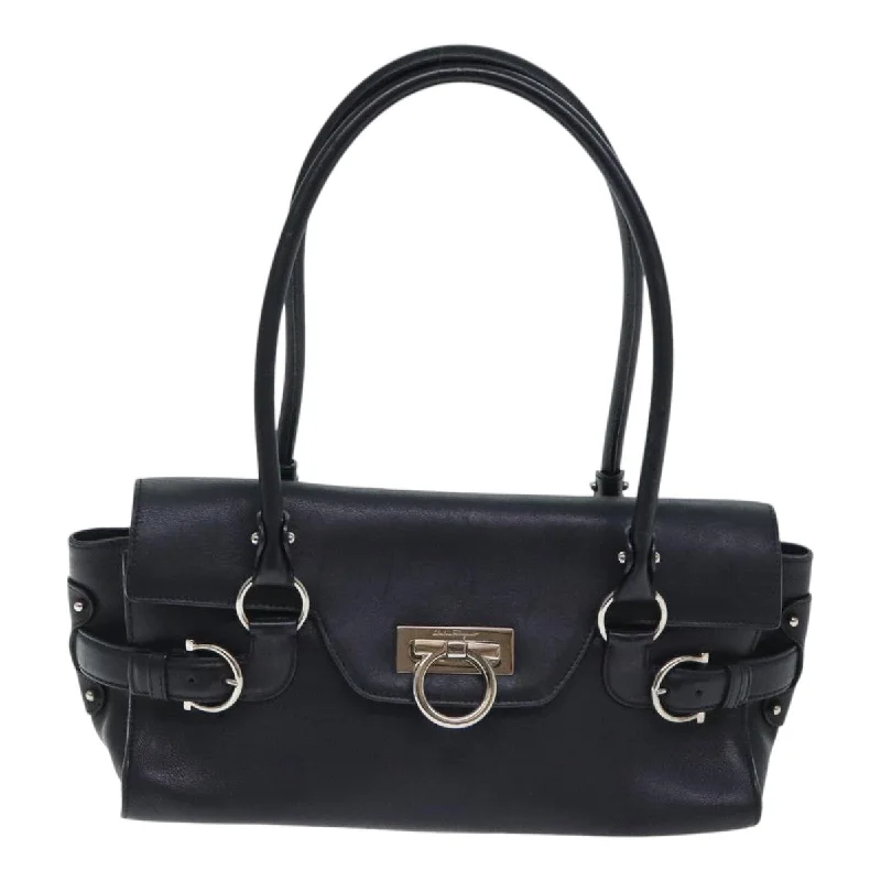 Salvatore Ferragamo Gancini  Leather Shoulder Bag (Pre-Owned)