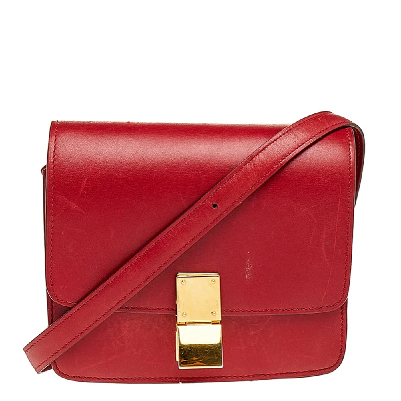 Celine Leather Small Classic Box Flap Bag