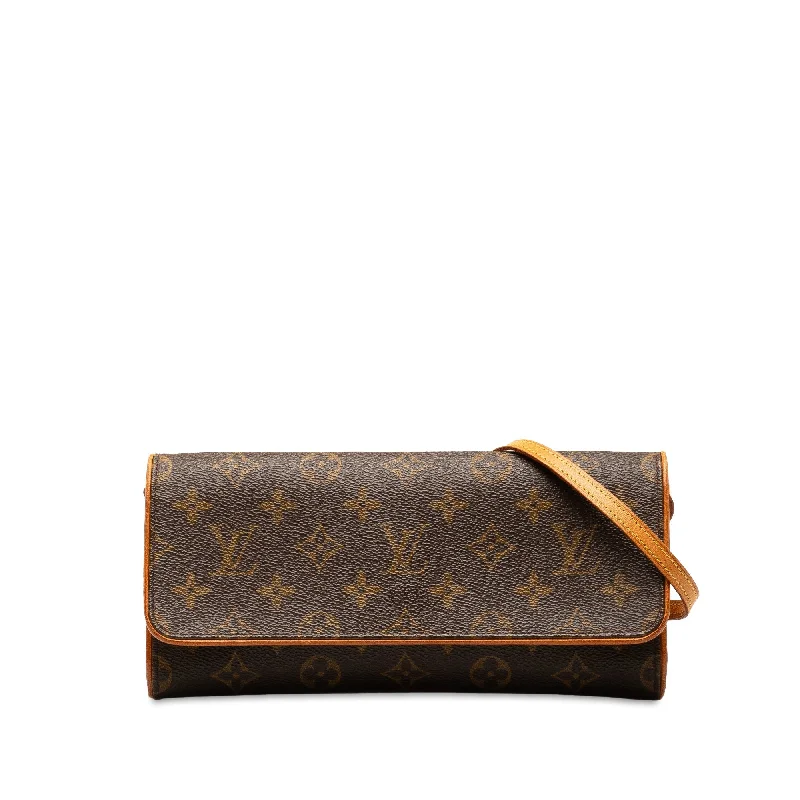 Brown Louis Vuitton Monogram Pochette Twin GM Crossbody Bag