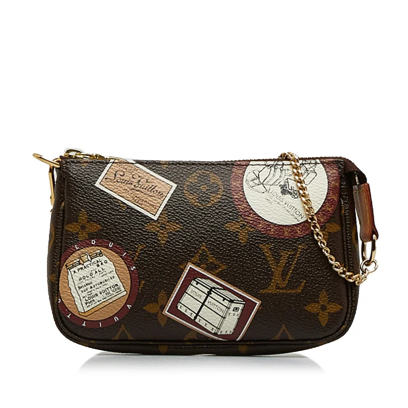 Brown Louis Vuitton Monogram Patch Mini Pochette Accessoires Baguette