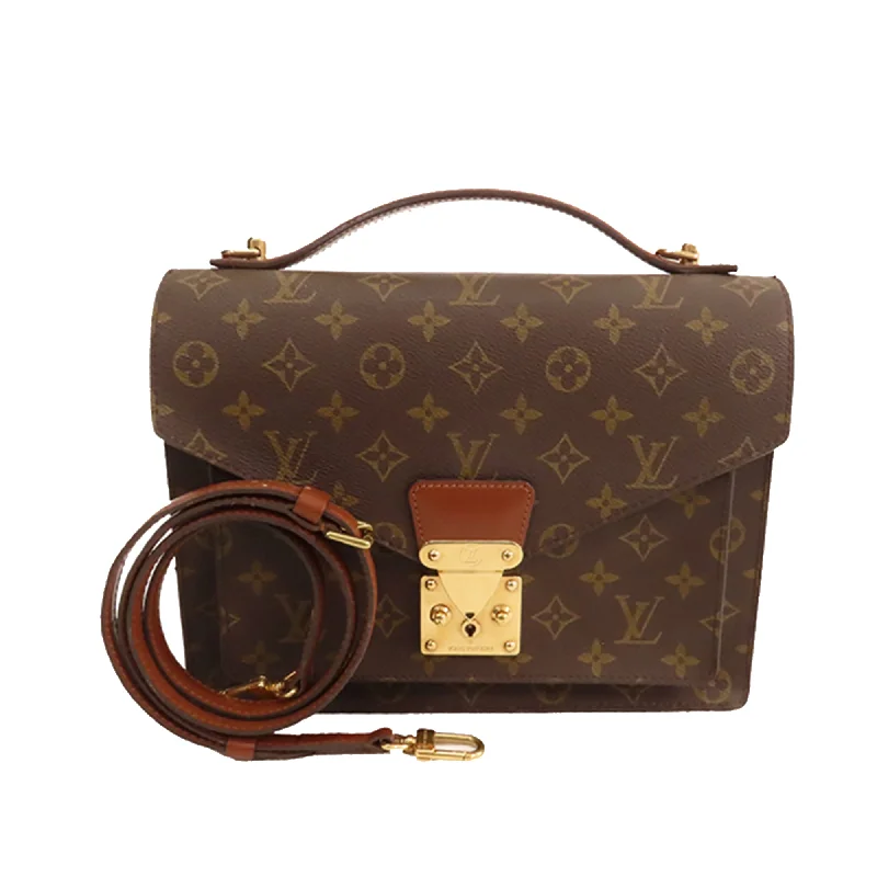 Brown Louis Vuitton Monogram Monceau 28 Satchel