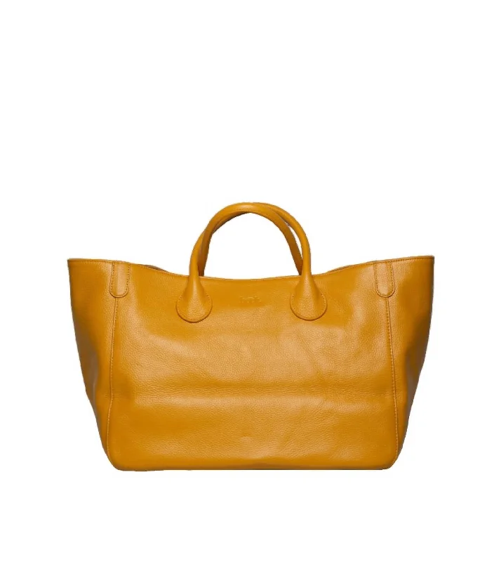 Medium Leather Bag In Orange