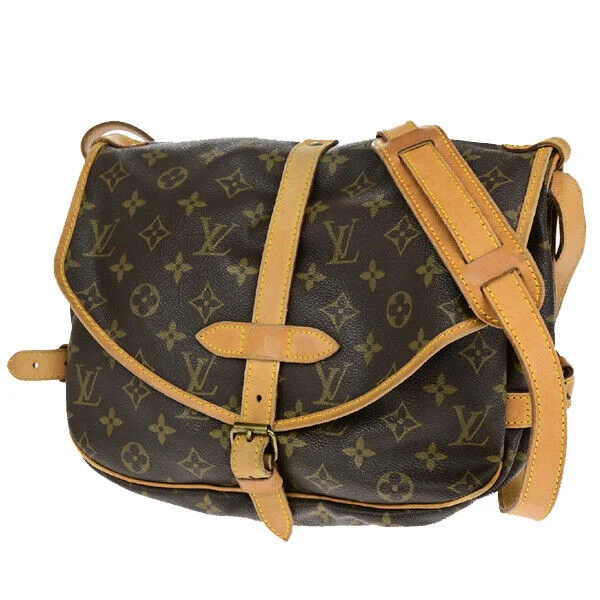 Louis Vuitton Saumur 30  Canvas Shoulder Bag (Pre-Owned)