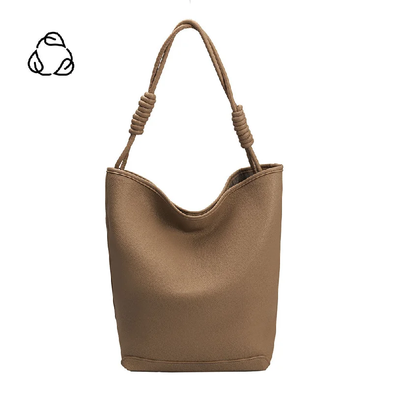 Adeline Taupe Large Recycled Vegan Tote Bag - FINAL SALE