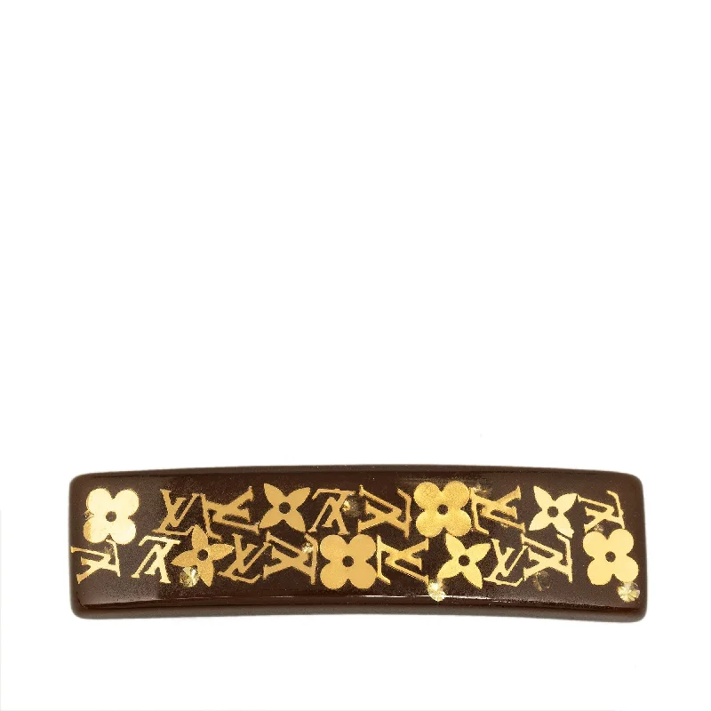 Brown Louis Vuitton Monogram Resin Inclusion Barrette