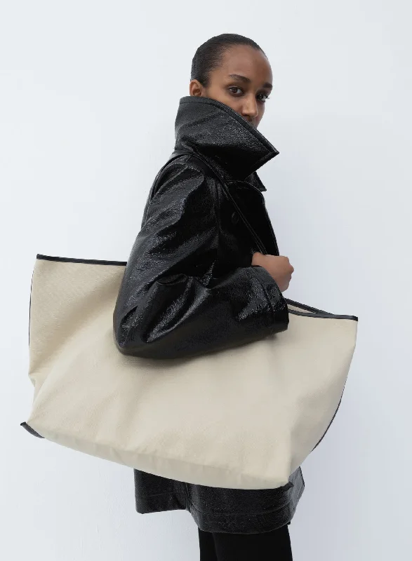 Tote canvas | beige / oil black