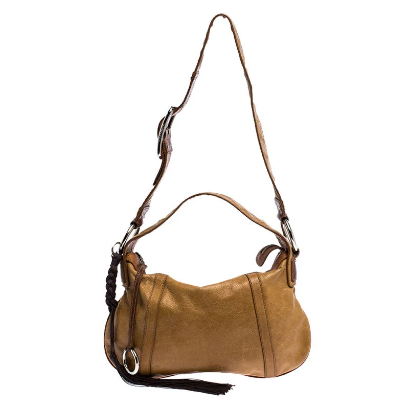 Dolce & Gabbana Tan/brown Leather Shoulder Bag