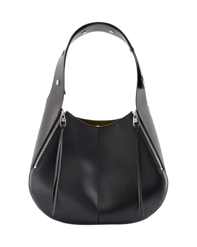 The Skull Hobo Bag - Alexander McQueen - Leather - Black