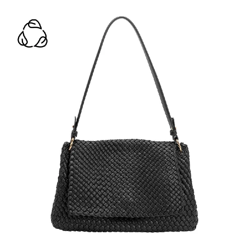 Natalia Recycled Vegan Shoulder Bag Black