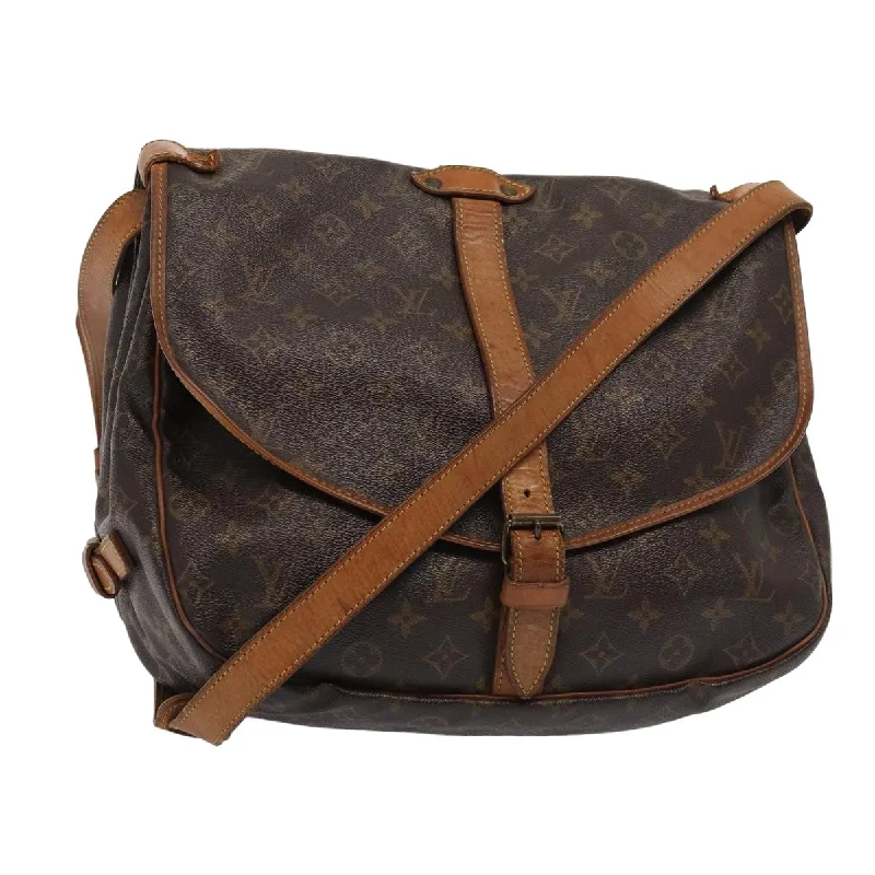 Louis Vuitton Saumur 35  Canvas Shoulder Bag (Pre-Owned)