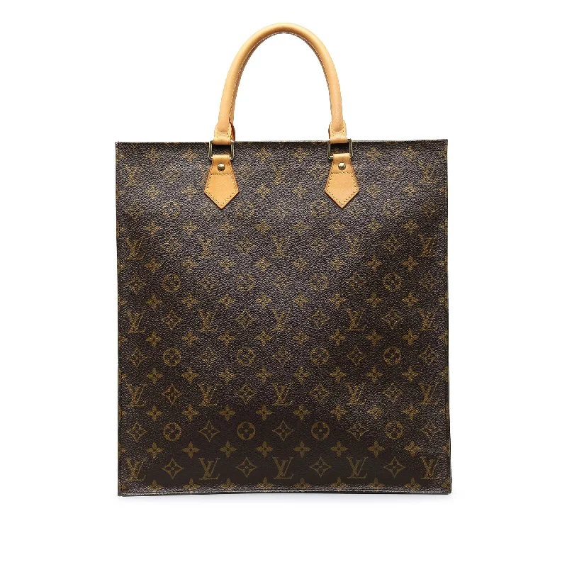 Brown Louis Vuitton Monogram Sac Plat Tote Bag