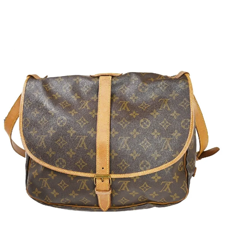 Louis Vuitton Saumur 35  Canvas Shoulder Bag (Pre-Owned)