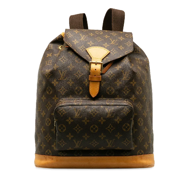 Brown Louis Vuitton Monogram Montsouris GM Backpack