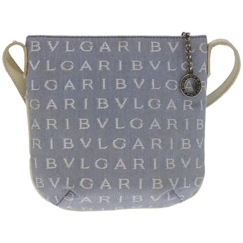 Bulgari Logo  Canvas Shoulder Bag (Pre-Owned)