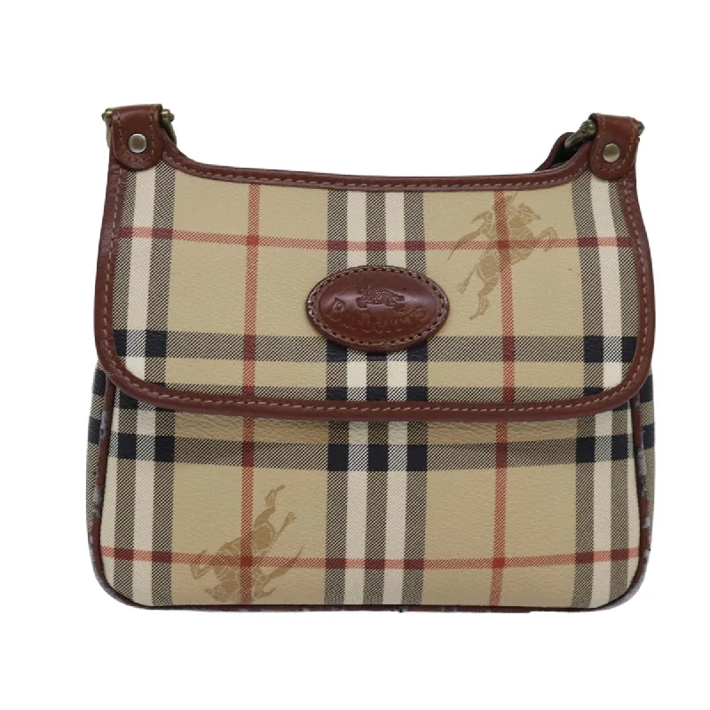 Burberry Nova Check  Leather Shoulder Bag (Pre-Owned)