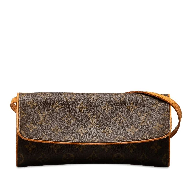 Brown Louis Vuitton Monogram Pochette Twin GM Crossbody Bag