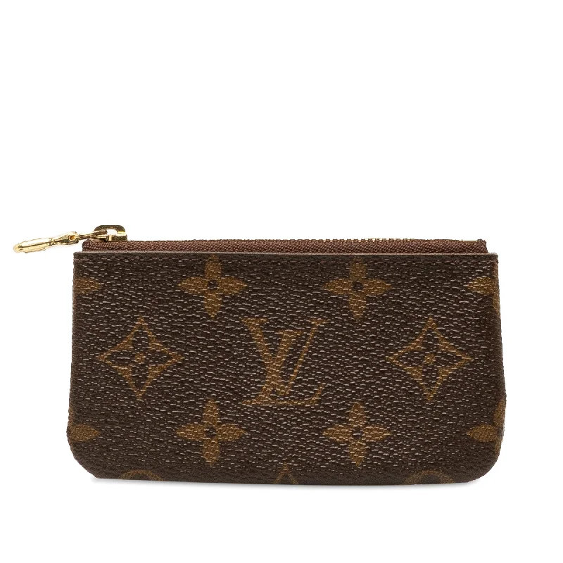 Brown Louis Vuitton Monogram Pochette Cles Coin Pouch