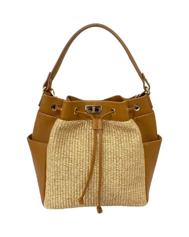 Women's Drawstring Bag In Camel