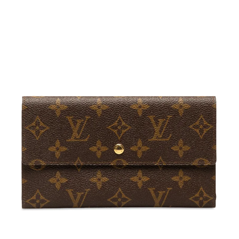 Brown Louis Vuitton Monogram Porte Tresor International Long Wallets