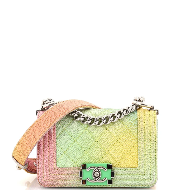 Rainbow Boy Flap Bag Quilted Painted Caviar Mini