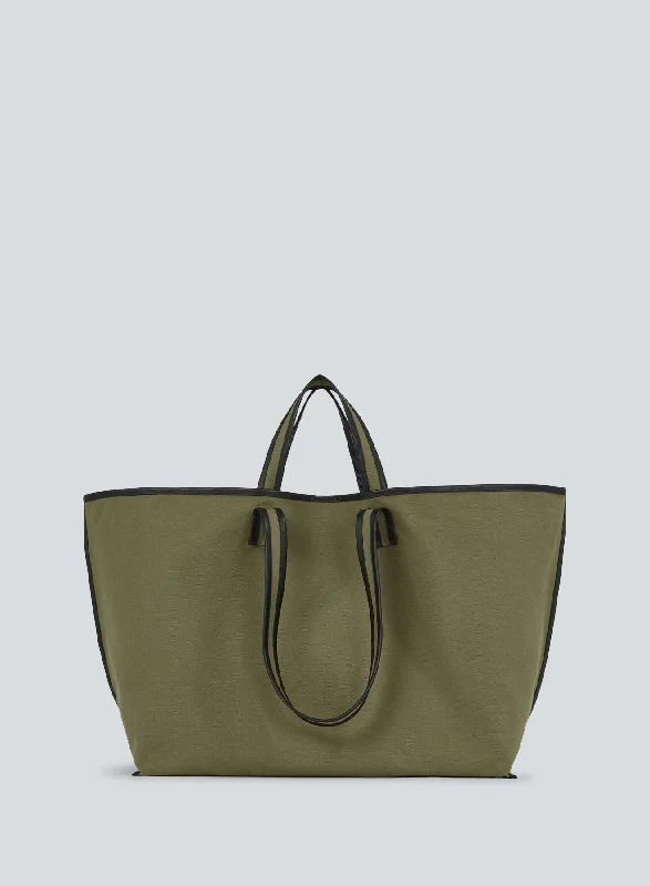 Tote canvas | khaki / oil black