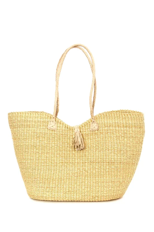 Ghanaian Tote with Braided Tassel Closure