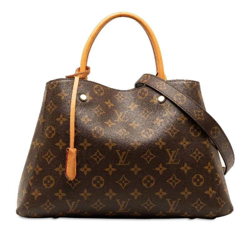 Brown Louis Vuitton Monogram Montaigne MM Satchel