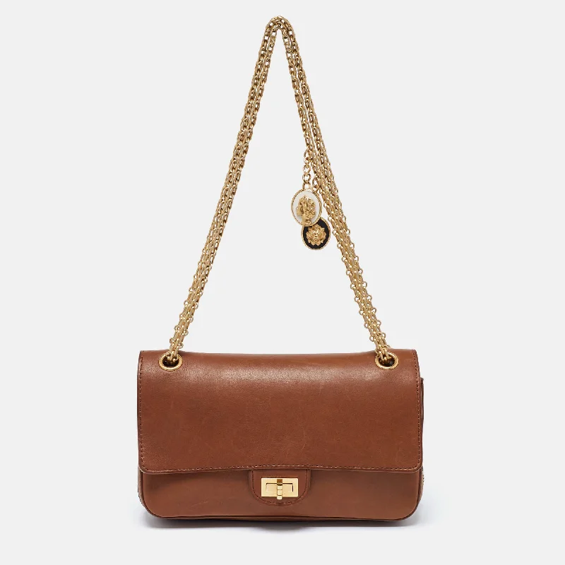 Chanel Brown Leather Nude Reissue 2.55 Medals 226 Flap Bag