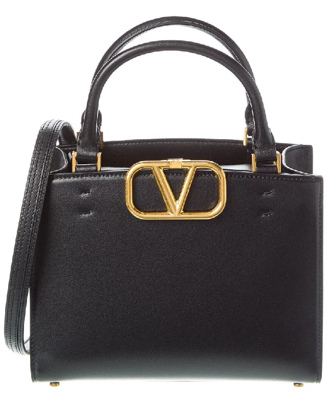 Valentino VLogo Leather Shoulder Bag