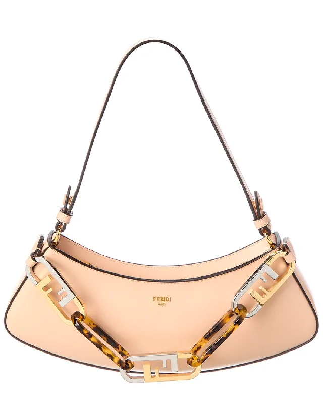 FENDI O'Lock Swing Leather Shoulder Bag