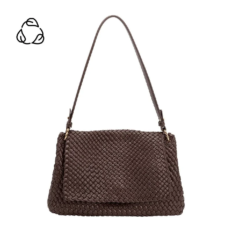 Natalia Recycled Vegan Shoulder Bag Espresso