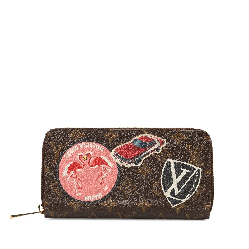 Brown Louis Vuitton Monogram World Tour Zippy Long Wallet