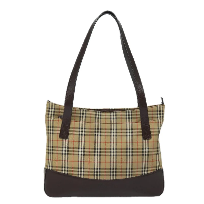 Burberry Nova Check  Canvas Shoulder Bag (Pre-Owned)