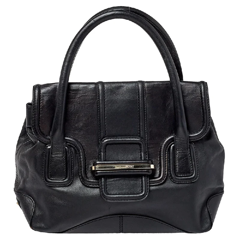 Gianfranco Ferre  Leather Flap Satchel