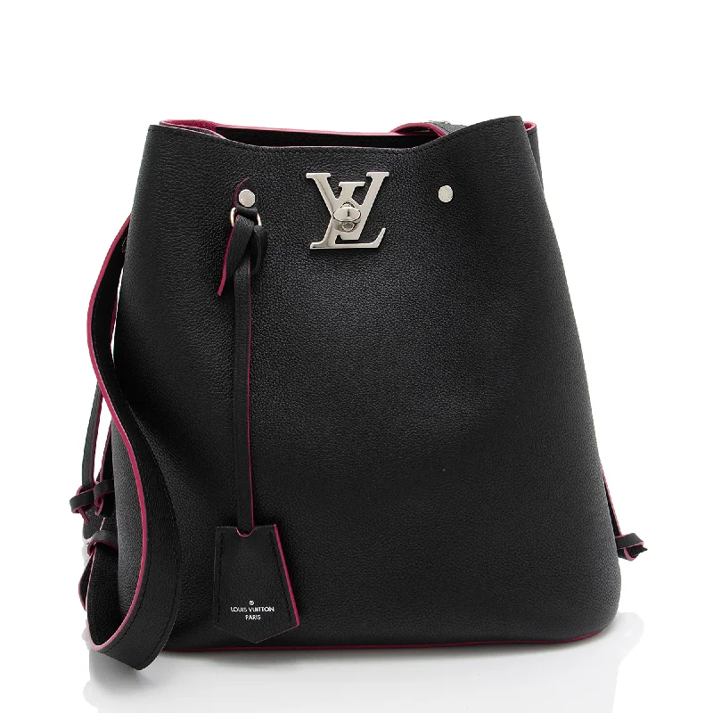 Louis Vuitton Calfskin Lockme Bucket Bag