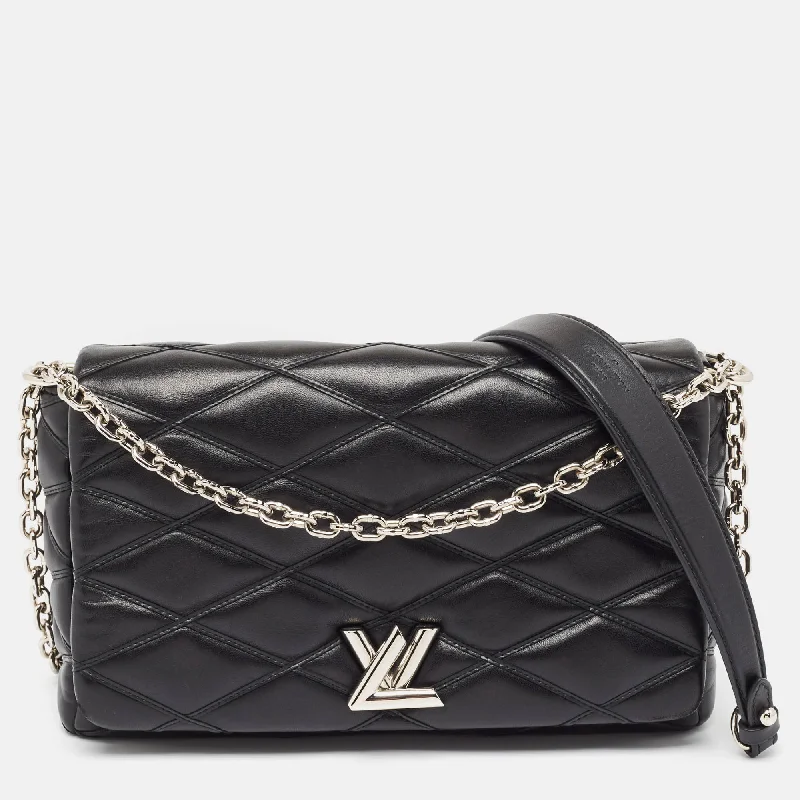 Louis Vuitton Black Leather Malletage Go-14 Mm Bag