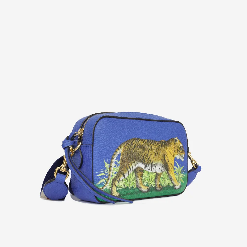 Calfskin Sylvie Tiger Print Camera Bag