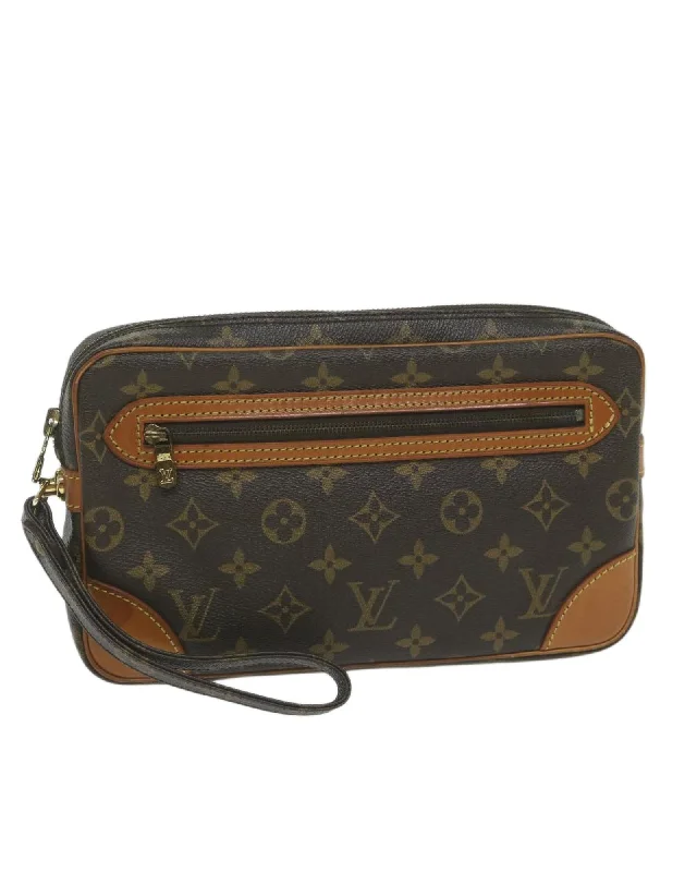 Monogram Canvas Clutch Bag with Dust Bag - French Made