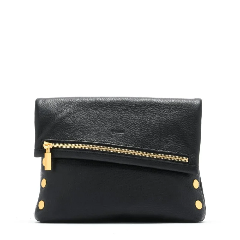 VIP Clutch - Black with Gold Hardware