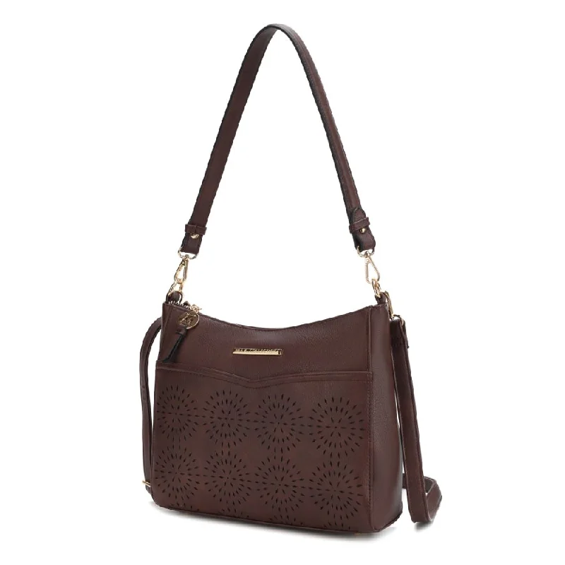 Alanis Laser Cut Vegan Leather Women’s Shoulder Handbag