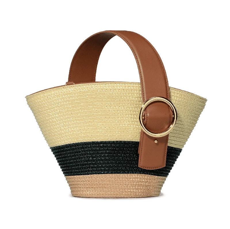 Audrey Raffia Fan Bag