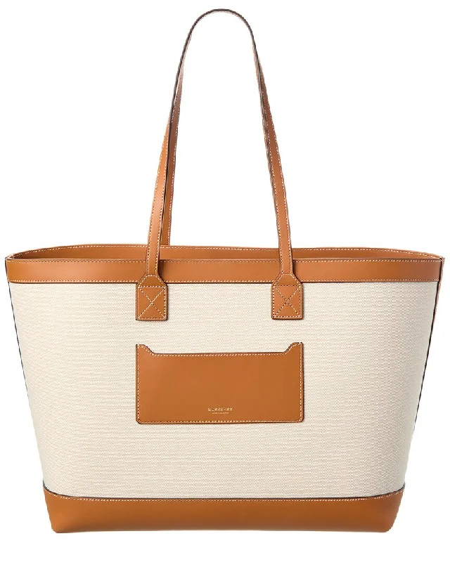 Burberry New Hampshire Canvas & Leather Tote