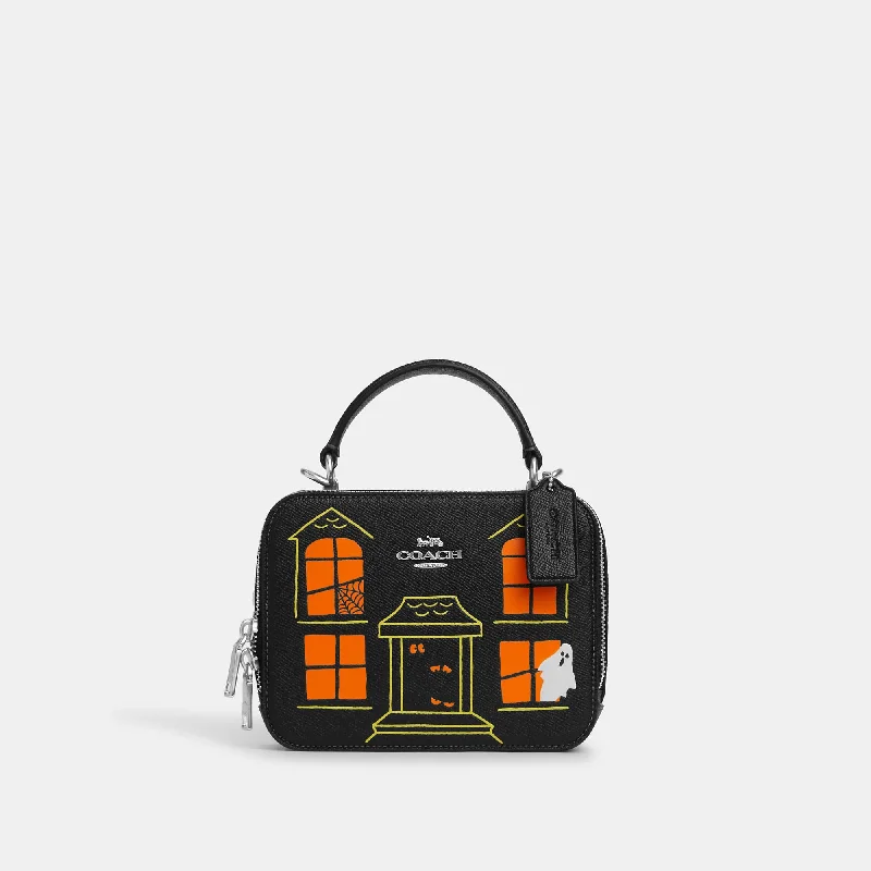 Coach Outlet Box Crossbody With Halloween Haunted House