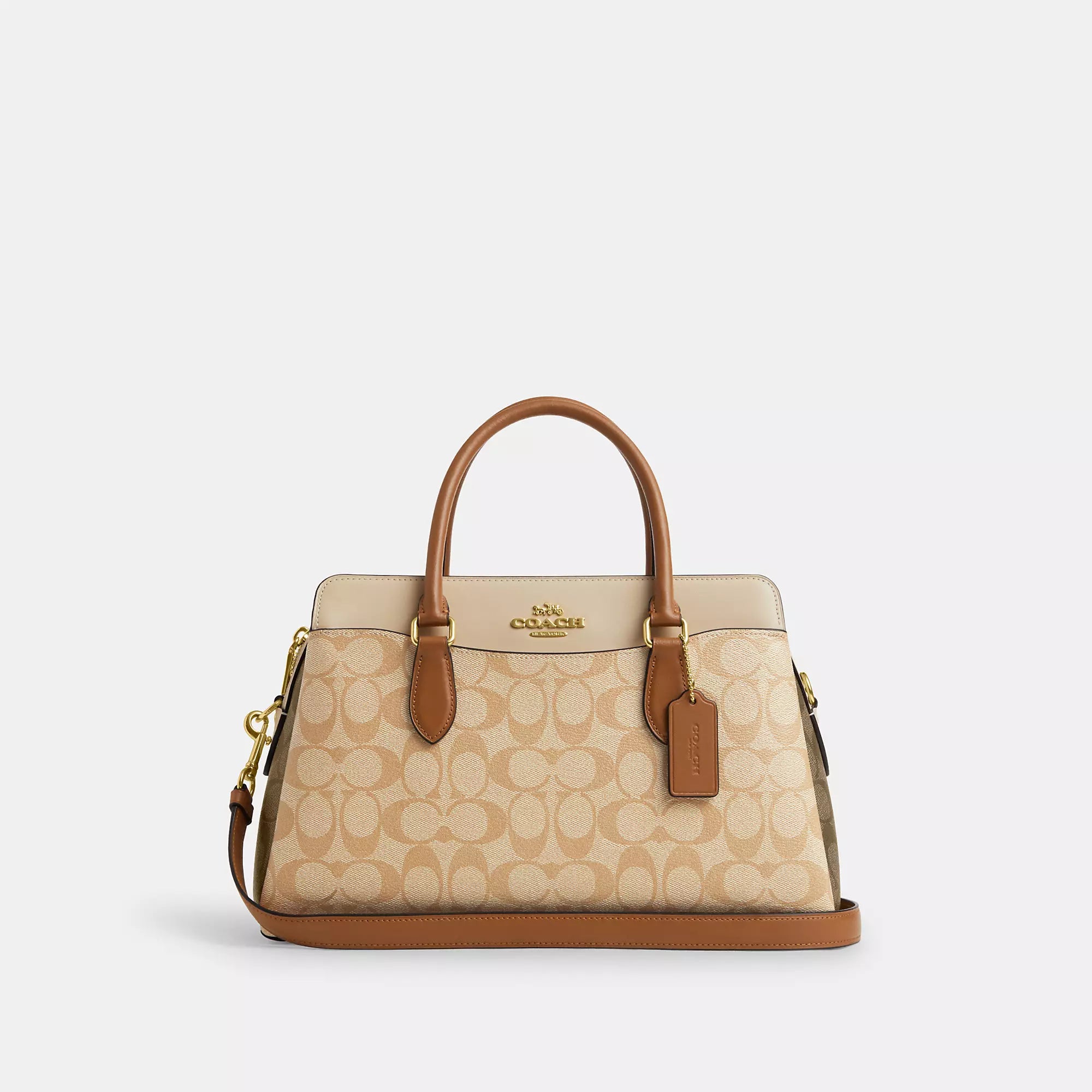 Coach Outlet Darcie Carryall In Blocked Signature Canvas