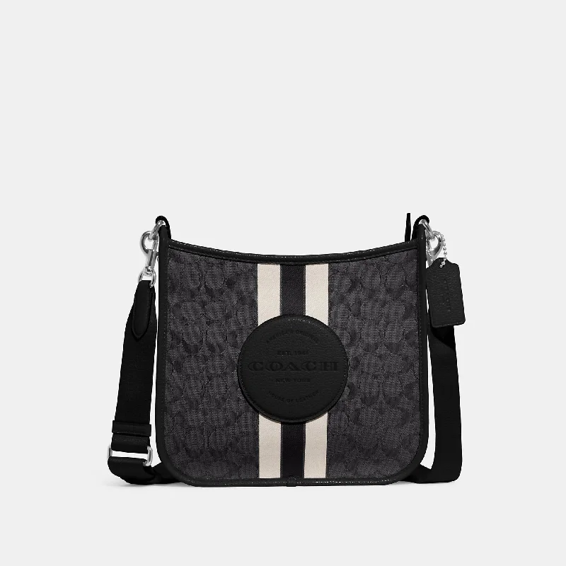 Coach Outlet Dempsey File Bag In Signature Jacquard With Stripe And Coach Patch